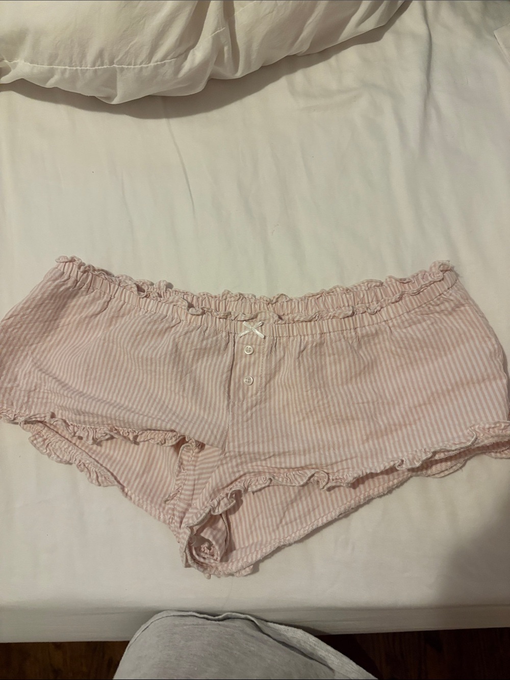 Brandy Women's Pink Striped Cotton Sleep Shorts